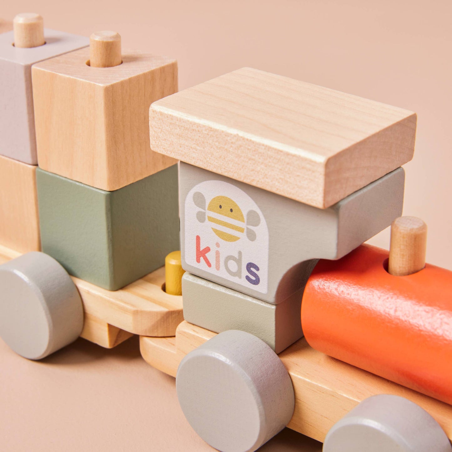 Just Bee Kids Wooden Pull Along Activity Train (FSC)