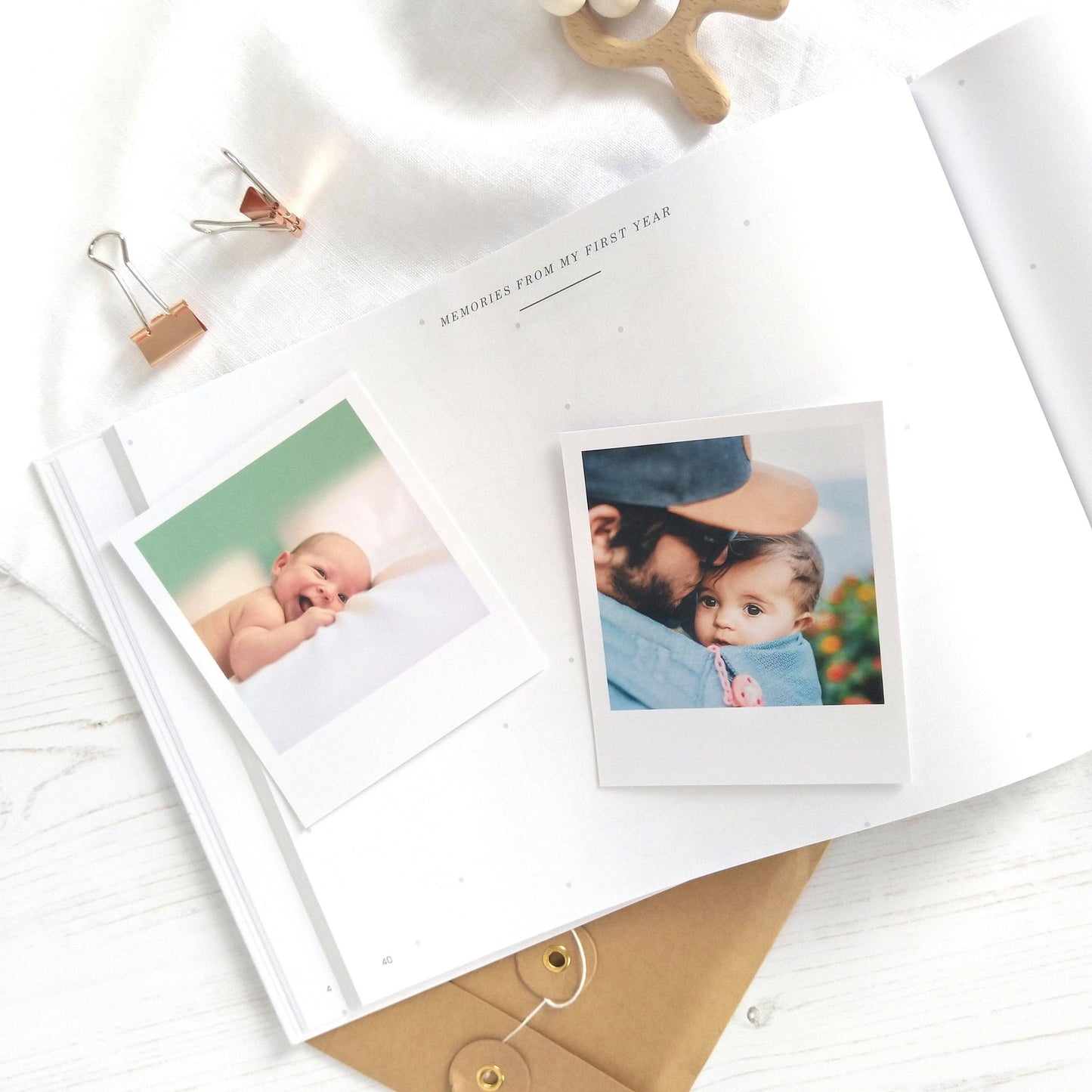 Baby Memory Book - Safari (Cloth) - new parents keepsake