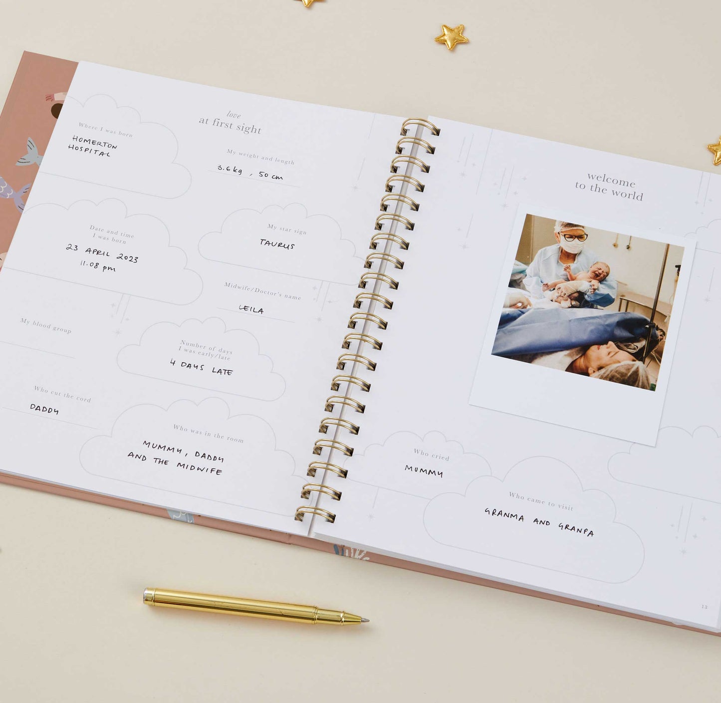 My Baby Book - Mermaids - luxury keepsake memory gift book