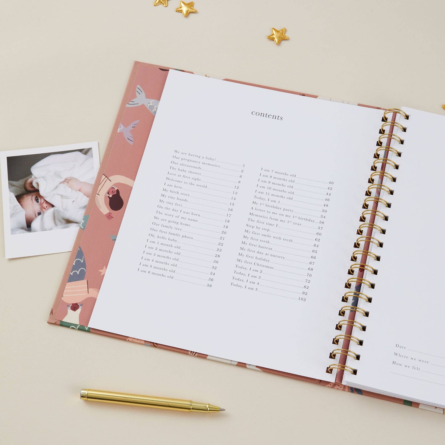 My Baby Book - Mermaids - luxury keepsake memory gift book