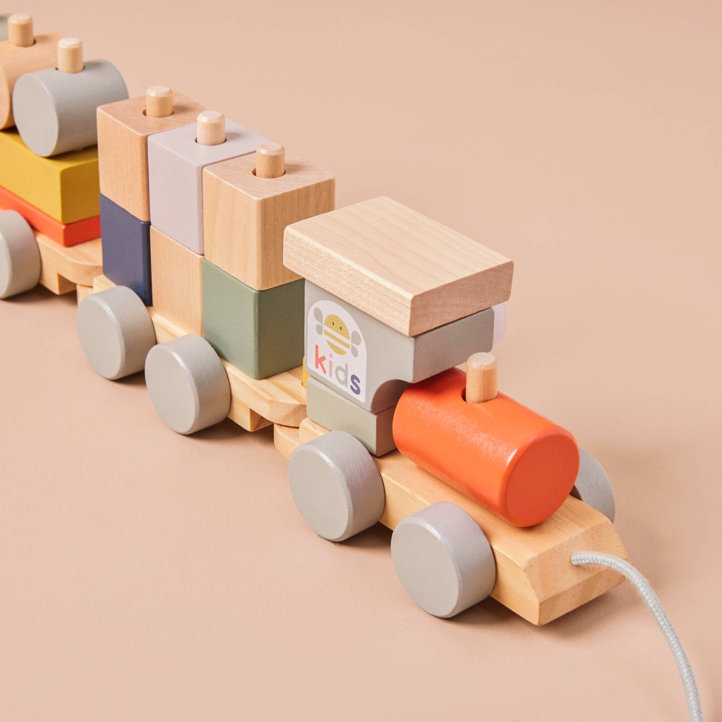 Just Bee Kids Wooden Pull Along Activity Train (FSC)