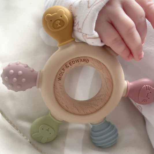Wolf & Edward Co. Multi-Sensory Baby Teether