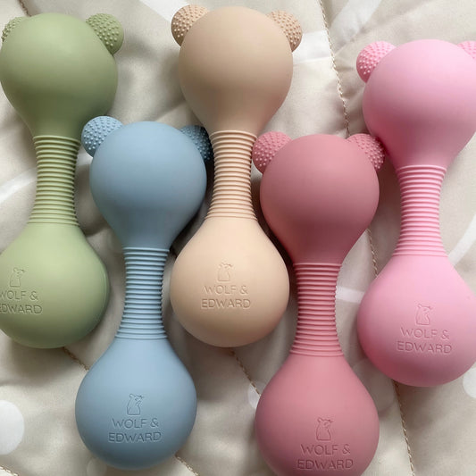 Wolf & Edward Co. Bear Rattle & Teether